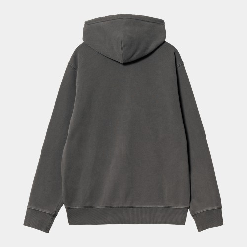 Худи На Молнии CARHARTT WIP Hooded Duster Script Jacket SS24 Black (Garment Dyed), фото 2