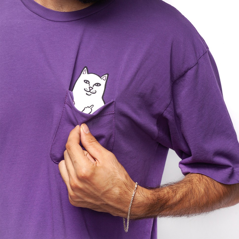 фото Футболка ripndip lord nermal pocket tee purple 2021