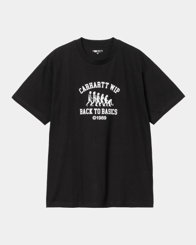 Футболка CARHARTT WIP S/S Basics T-Shirt FW25 Black / White, фото 1