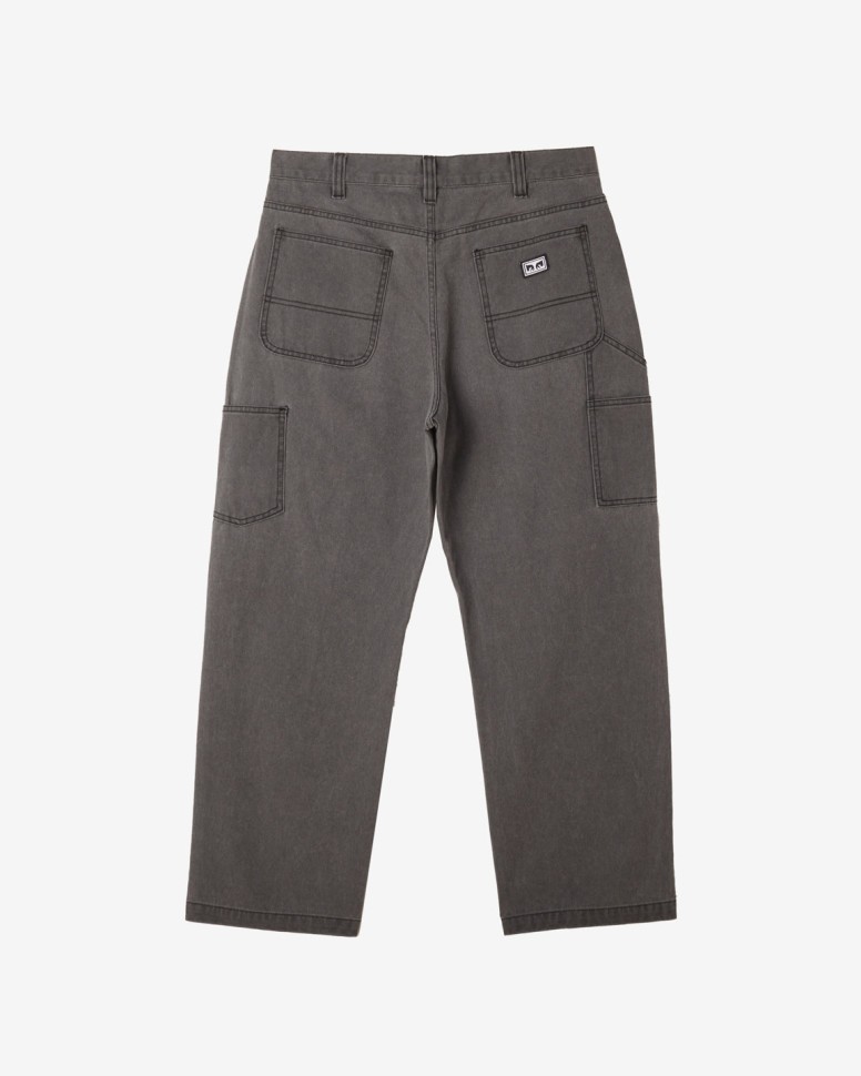 Брюки OBEY Big Timer Carpenter Pant FW25 Pigment Black фото 2