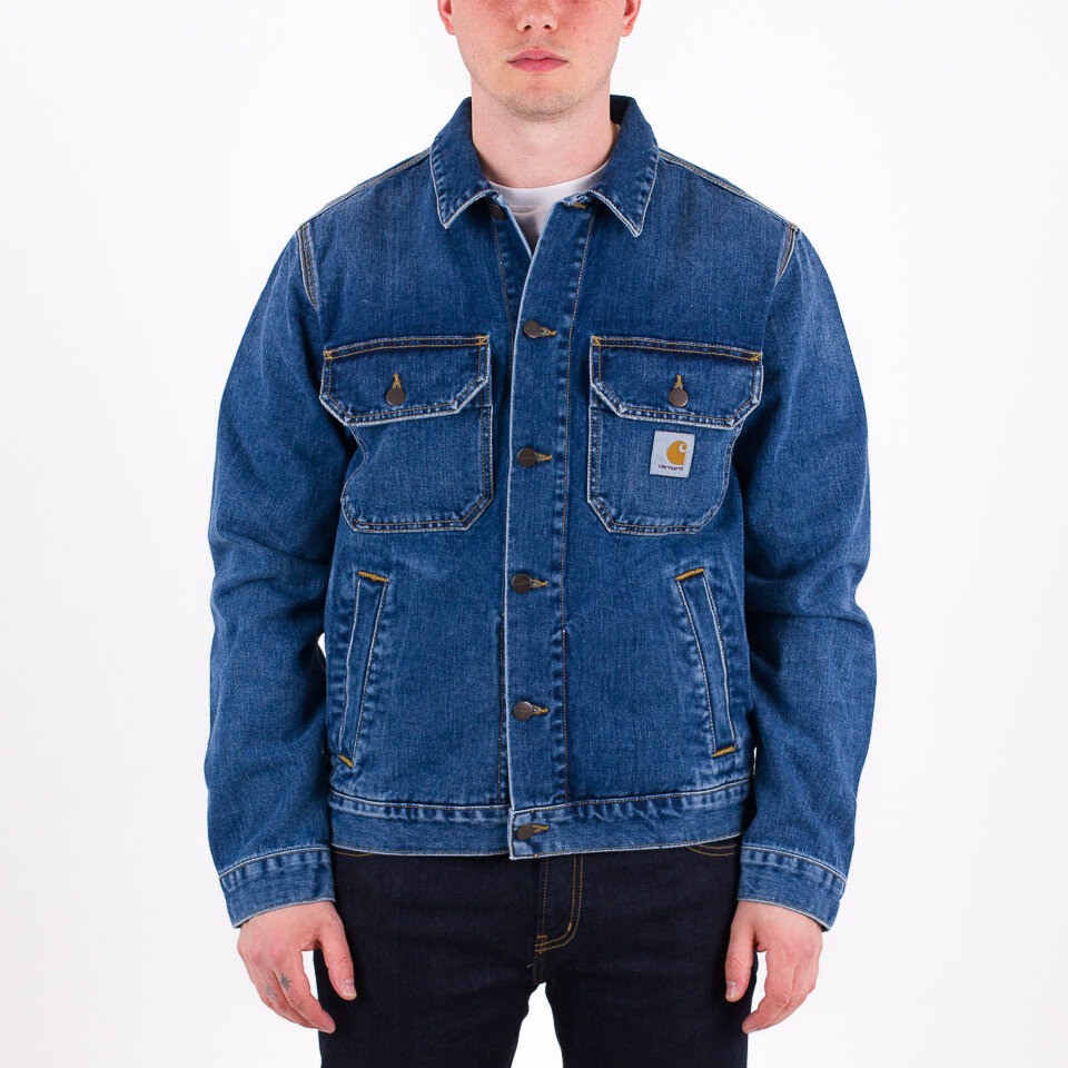 фото Куртка carhartt wip stetson jacket blue (stone washed) 2022