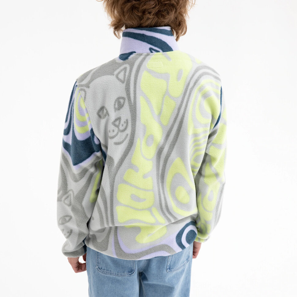 Куртка RIPNDIP Hypnotic Polar Fleece Jacket Grey/Lavender/Neon 2022 фото 2