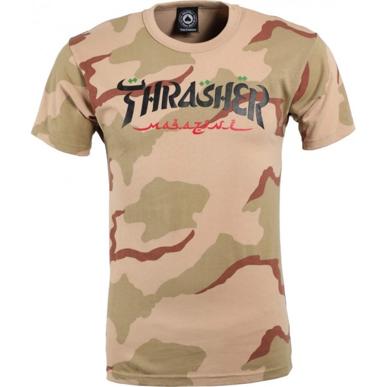 Футболка THRASHER Calligraphy T-Shirt Desert Camo 2020