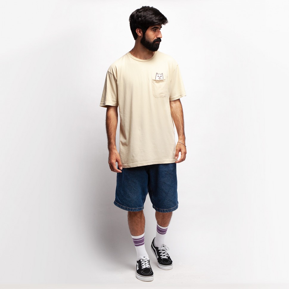 фото Футболка ripndip lord nermal pocket tee tan 2021