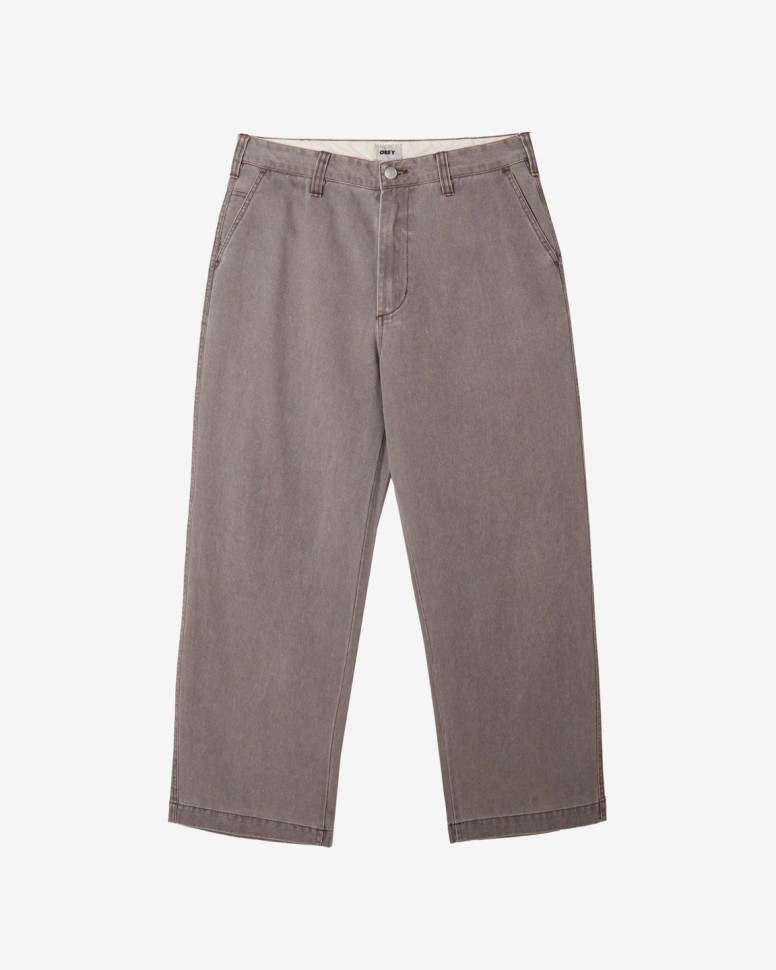 Брюки OBEY Bigwig Chino Pant FW25 Pigment Java Brown