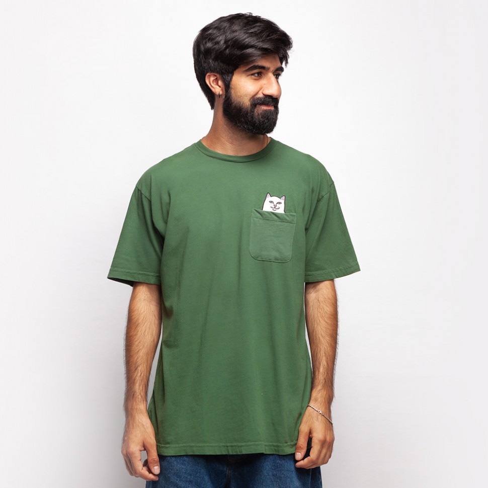фото Футболка ripndip lord nermal pocket tee olive 2021