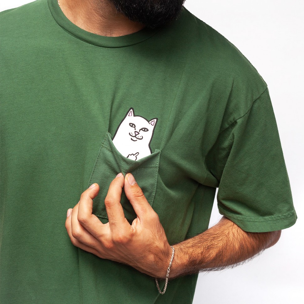 фото Футболка ripndip lord nermal pocket tee olive 2021