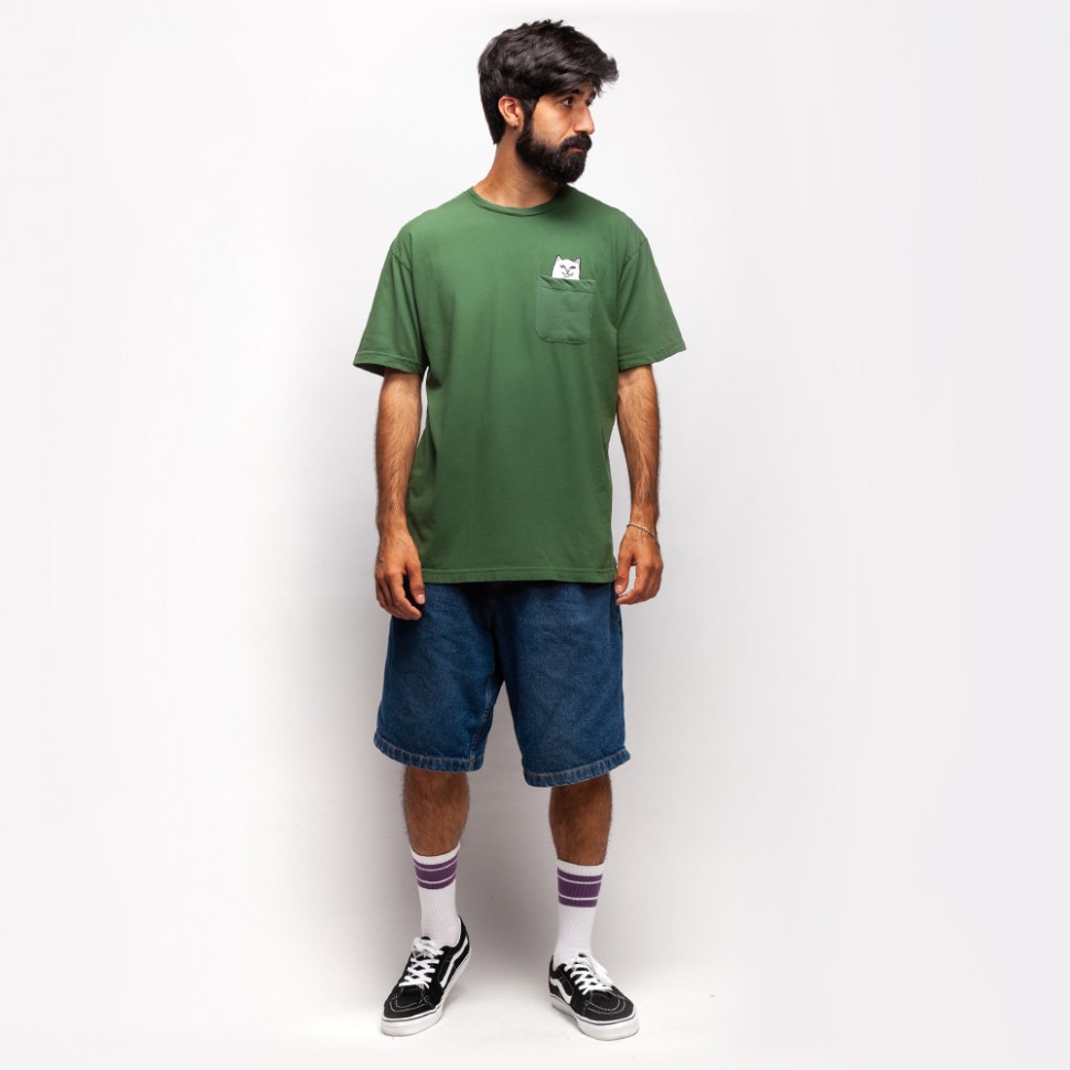 фото Футболка ripndip lord nermal pocket tee olive 2021