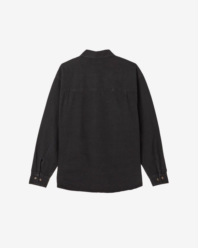 Рубашка OBEY Bigwig Dean Denim Woven FW25 Faded Black фото 2
