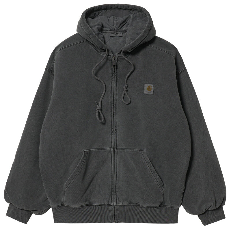 фото Толстовка с капюшоном на молнии carhartt wip hooded vista jacket soot 2022