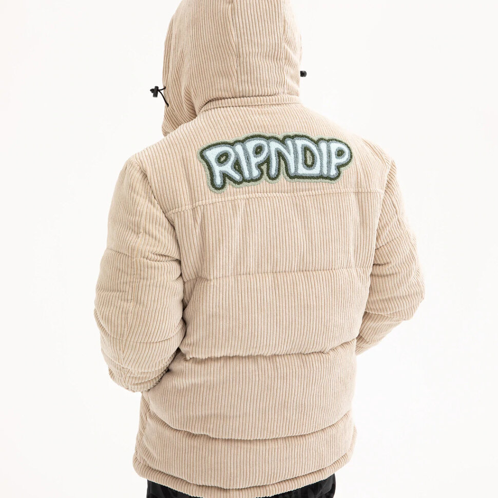 Куртка RIPNDIP Intertwined Corduroy Puffer Jacket Khaki 2022 фото 2