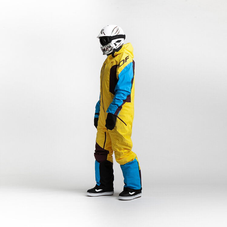 Комбинезон мужской DRAGONFLY Ski Premium Man Yellow&Brown 2021, фото 3