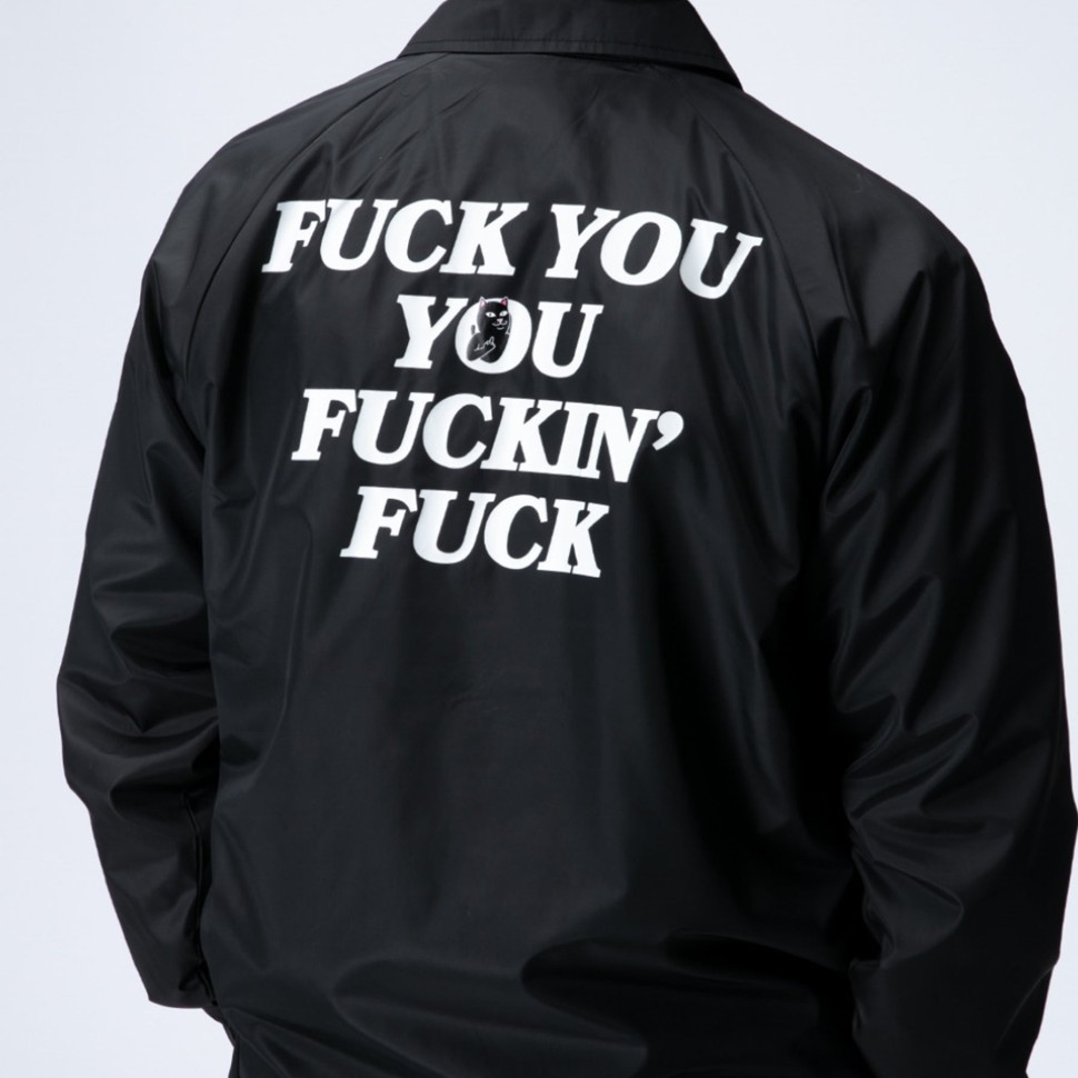 Куртка RIPNDIP Fuckin Fuck Coaches Jacket Black фото 4