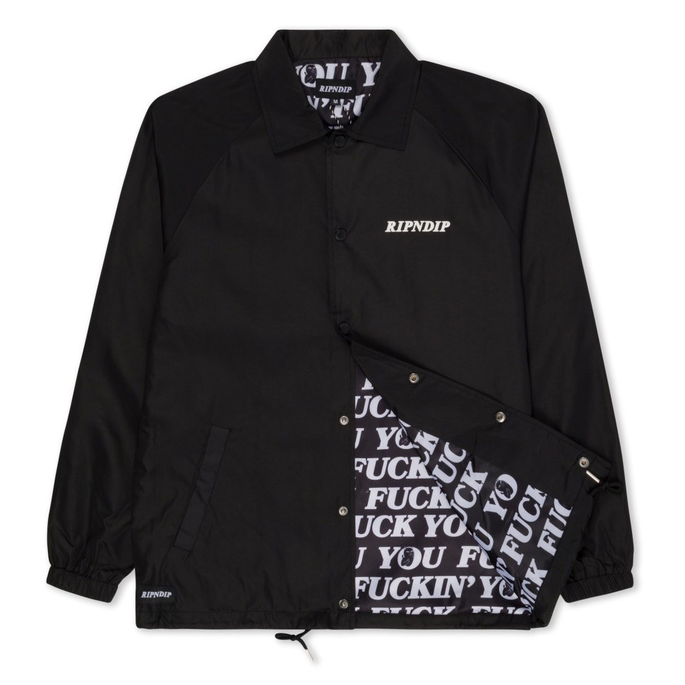 Куртка RIPNDIP Fuckin Fuck Coaches Jacket Black фото 3