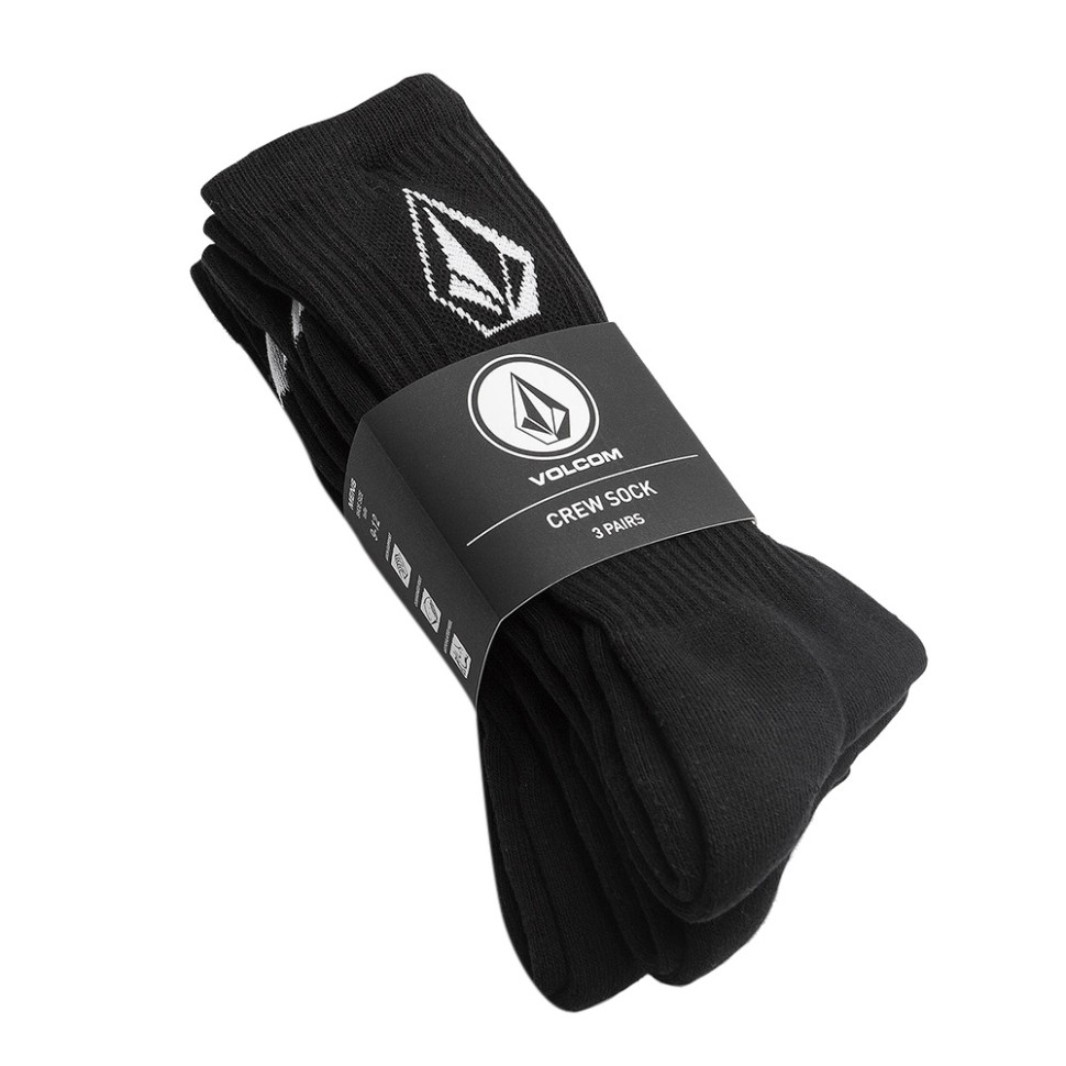 Носки VOLCOM Full Stone Sock 3Pk Black 193573584937, размер O/S