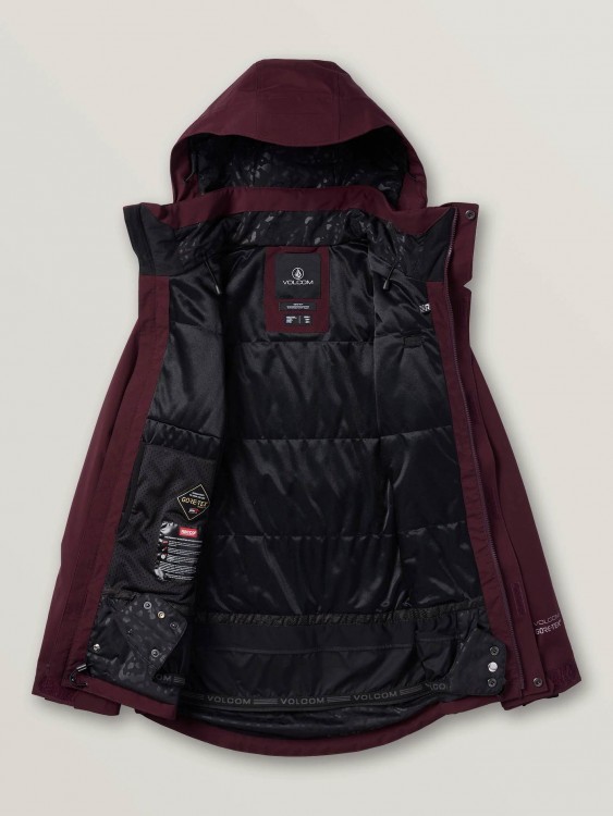 Куртка для сноуборда женская VOLCOM 3D Stretch Gore® Jkt Merlot, фото 3