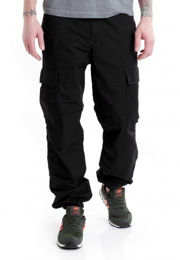 фото Брюки мужские carhartt wip regular cargo pant black (rinsed)