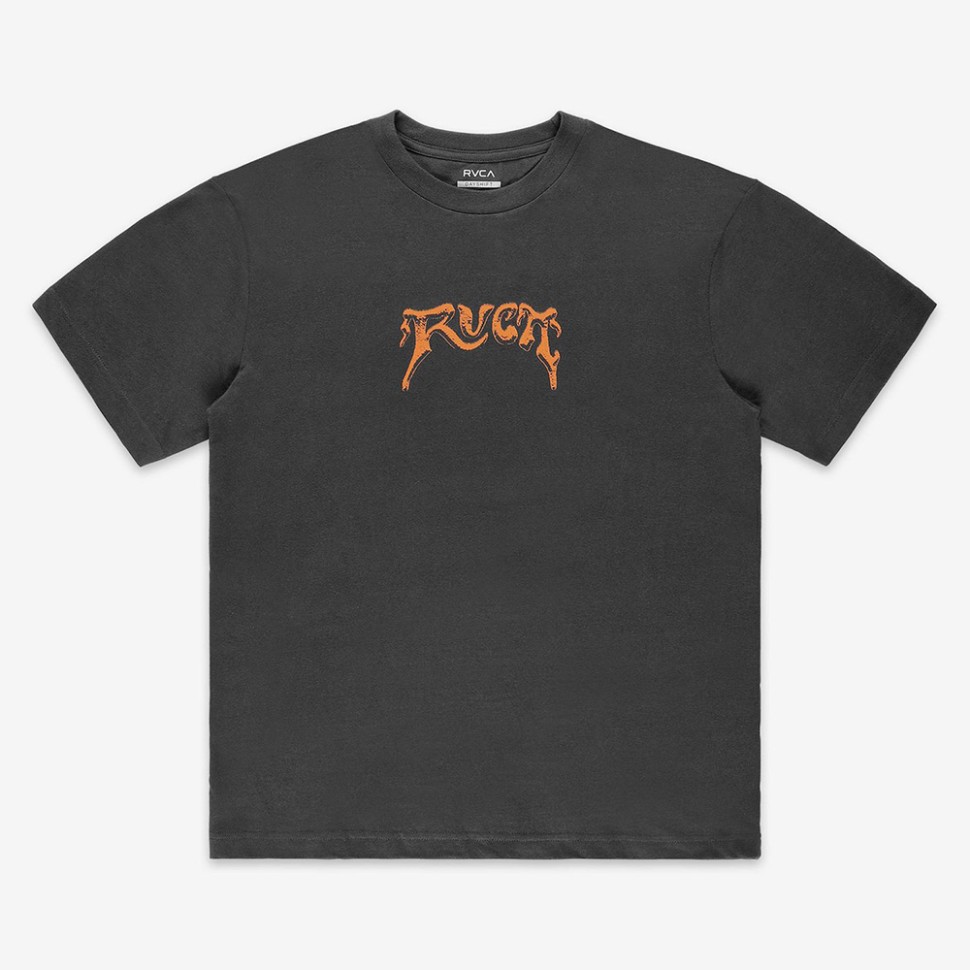 Футболка RVCA Unearthed Ss Tee Pirate Black 3613379647928, размер S