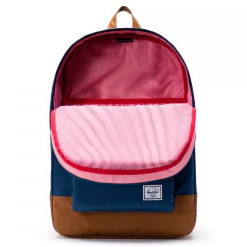 Рюкзак HERSCHEL Heritage Navy/Tan Synthetic Leather 21.5L, фото 4
