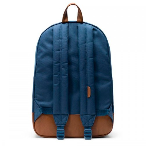 Рюкзак HERSCHEL Heritage Navy/Tan Synthetic Leather 21.5L, фото 3