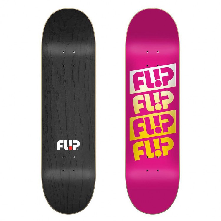 Дека для скейтборда FLIP Team Quattro Faded Deck Pink 7.88 дюйм, фото 1