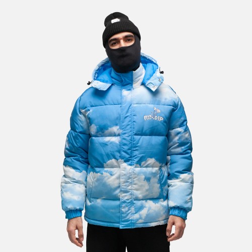 Куртка RIPNDIP Heaven And Hell Puffer Jacket Blue 2021, фото 1