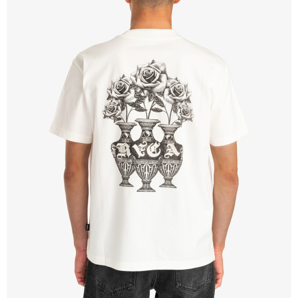 Футболка RVCA Benj Bouquet Ss Tee Salt фото 2