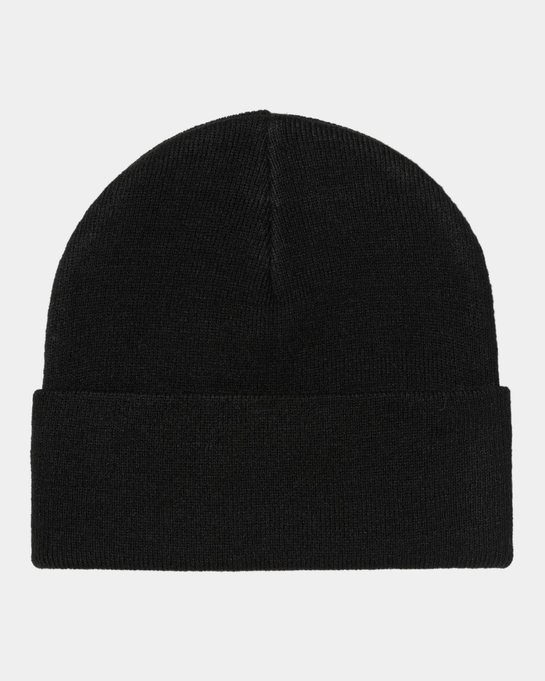 Шапка CARHARTT WIP American Script Beanie FW25 Black фото 2