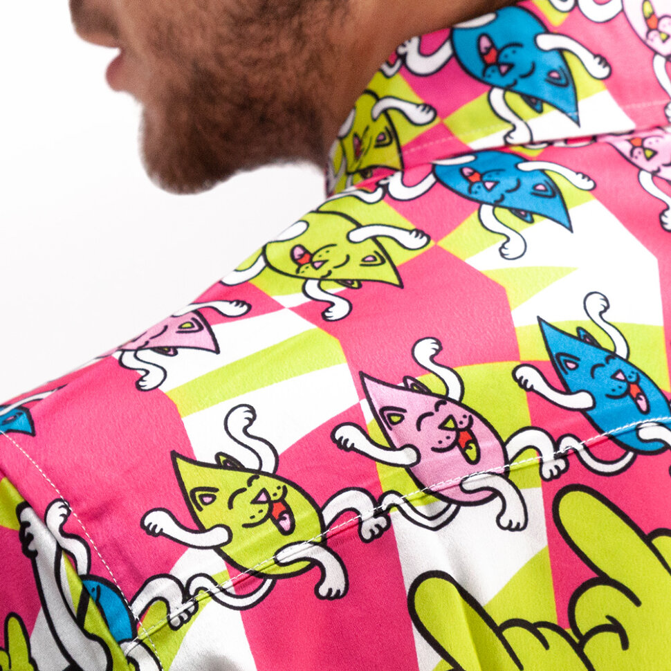 фото Рубашка ripndip micro nerm button up shirt multi 2021