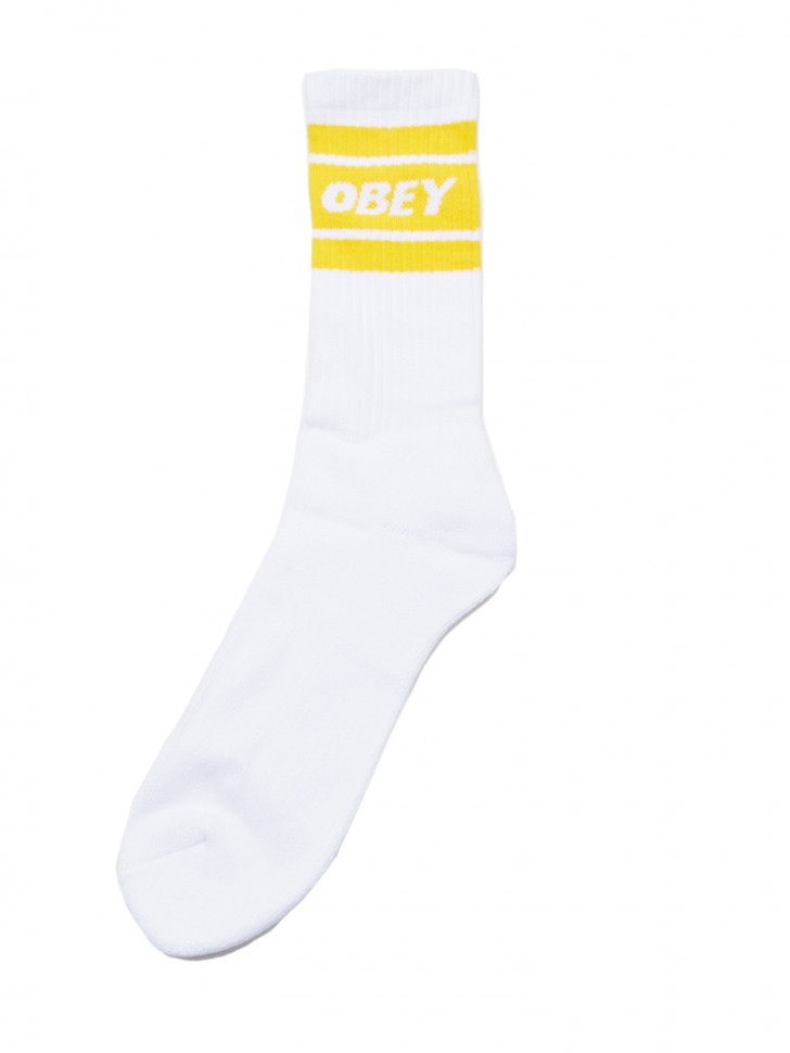 фото Носки obey cooper ii socks white/energy yellow