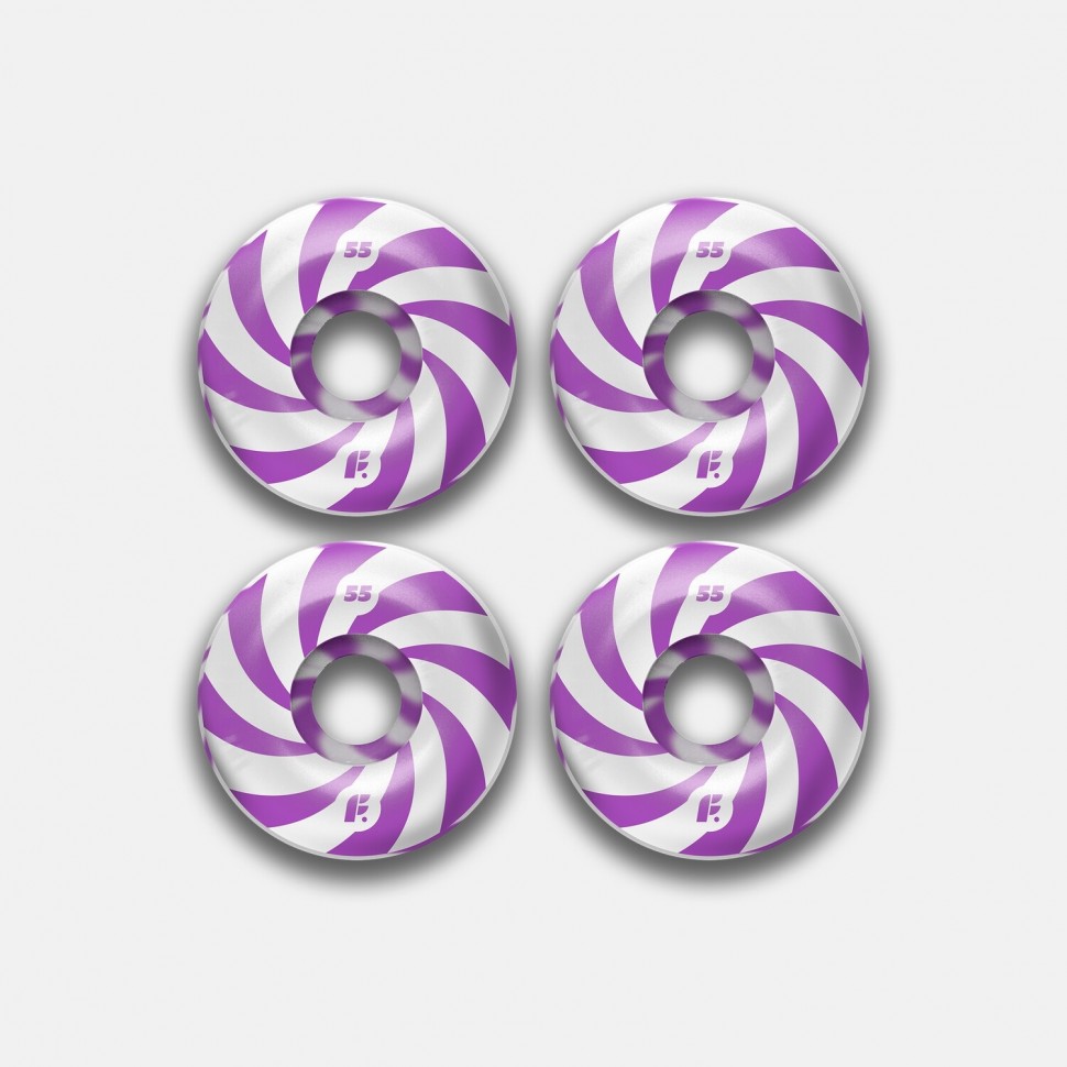 Колеса для cкейтборда FOOTWORK Swirl Purple 52ММ/99А 2022 4690007003881