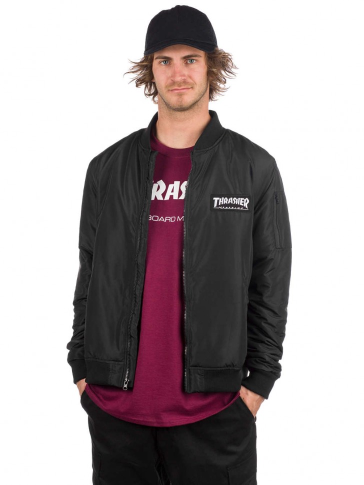 

Куртка-бомбер THRASHER Bomber Jacket Black, Черный