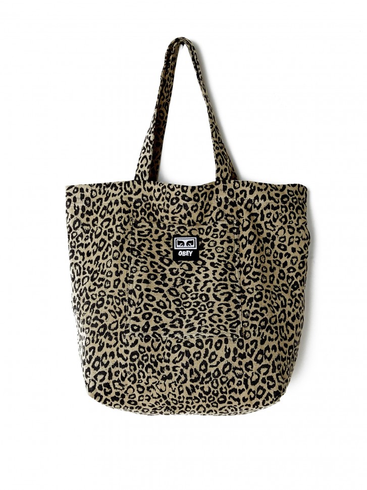 фото Сумка obey wasted tote bag leopard khaki