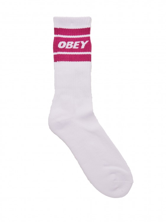 Носки OBEY Cooper II Socks White/Fuschia, фото 1