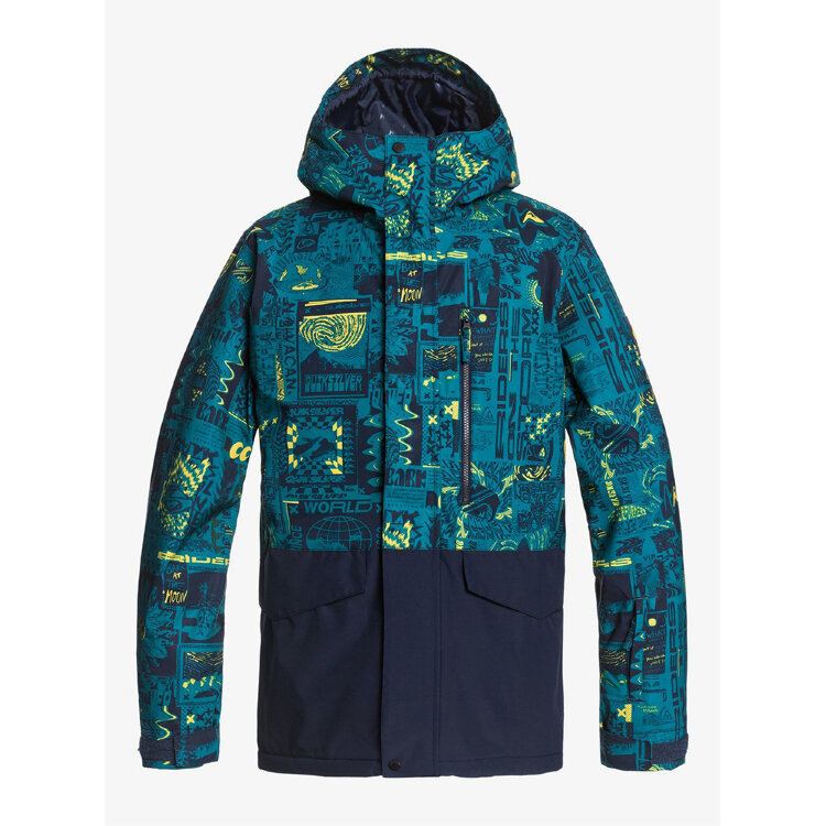 Куртка для сноуборда мужская QUIKSILVER MISSION BLOC JK M SNJT GJC1 Sulphur H3 Print, фото 1