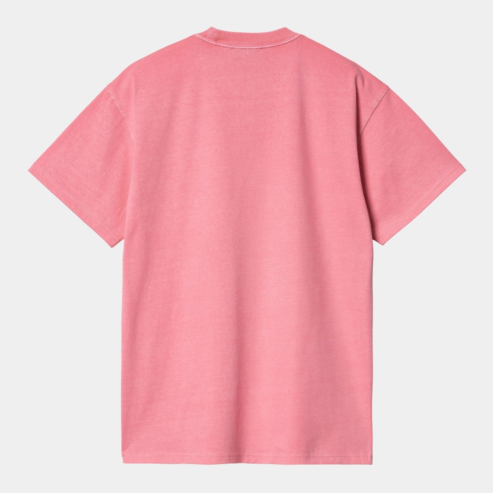 Футболка CARHARTT WIP S/S Duster Script T-Shirt SS24 Charm Pink (Garment Dyed) фото 2