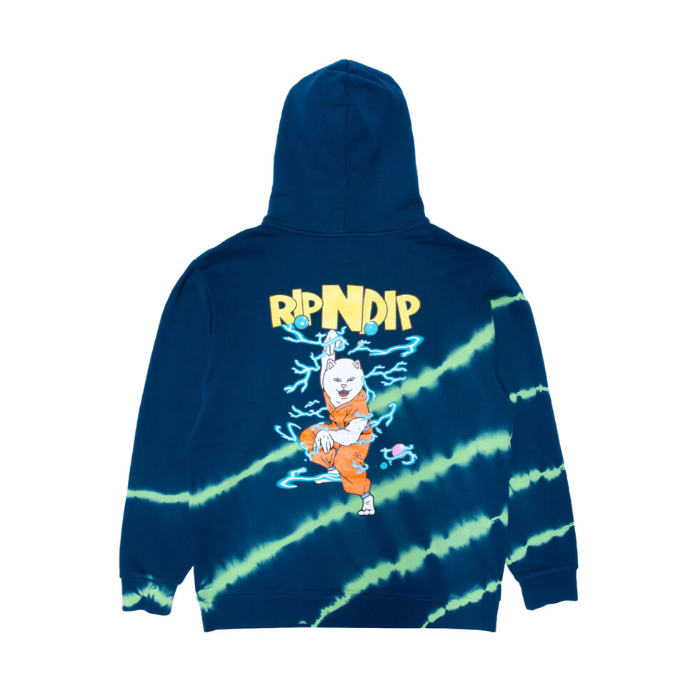 Толстовка RIPNDIP Super Sanerm Hoodie Navy/ Neon Green Dye 2022 2000000649283, размер S - фото 2