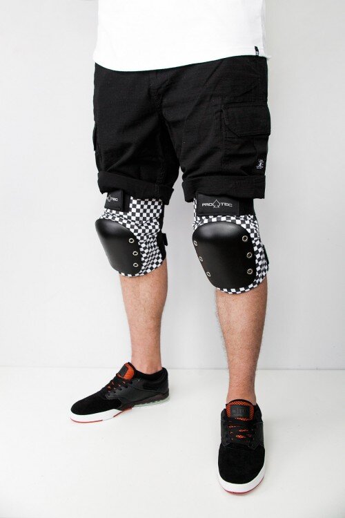 фото Защита коленей для скейтборда pro-tec street knee pads black checker 2020 pro tec