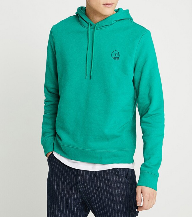 Худи CHEAP MONDAY Worth Hood Tiny Skull Grassgreen, фото 1