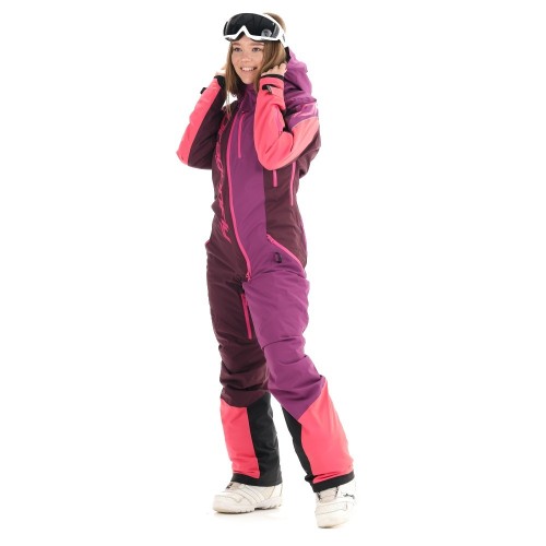 Комбинезон для сноуборда женский DRAGONFLY Ski Premium Woman PURPLE&BROWN 2023, фото 1