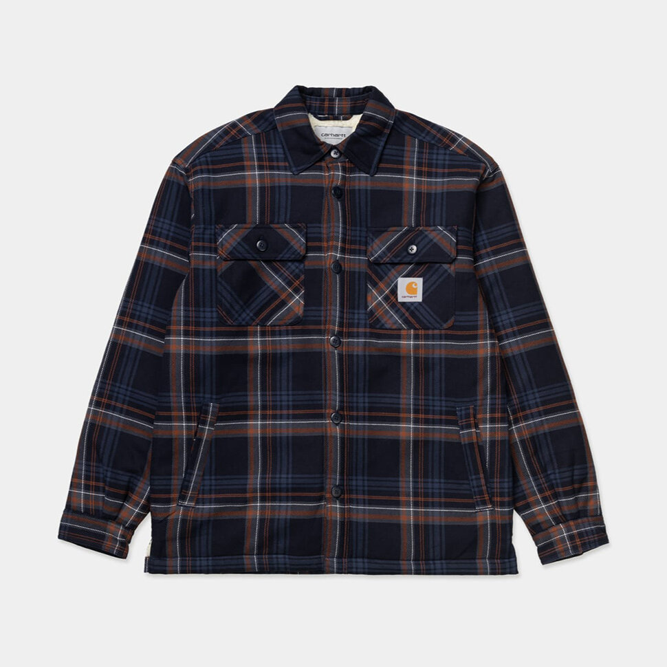 фото Рубашка carhartt wip aiden shirt jac aiden check, dark navy 2021