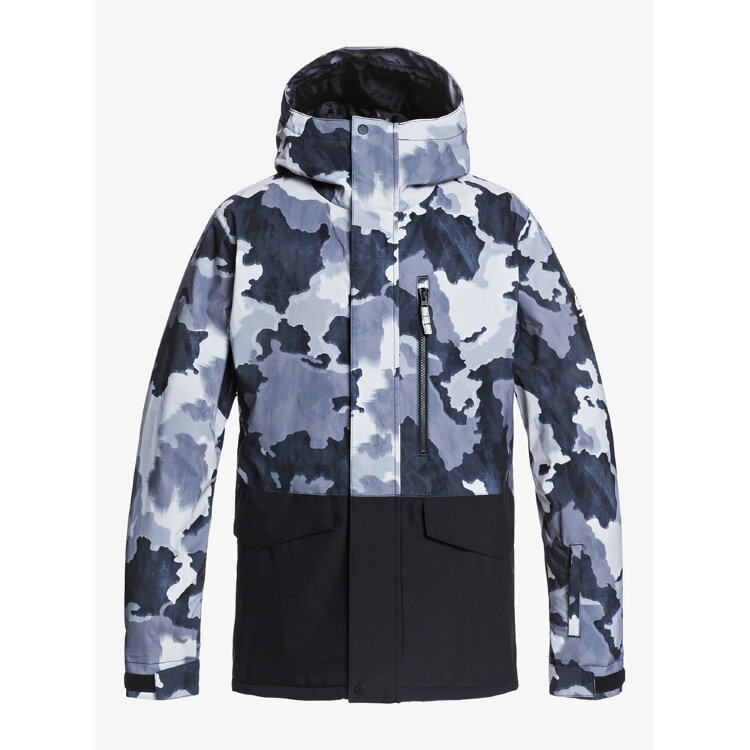 Куртка для сноуборда мужская QUIKSILVER MISSION BLOC JK M SNJT KVJ2 True Black Bustin Big Camo, фото 1