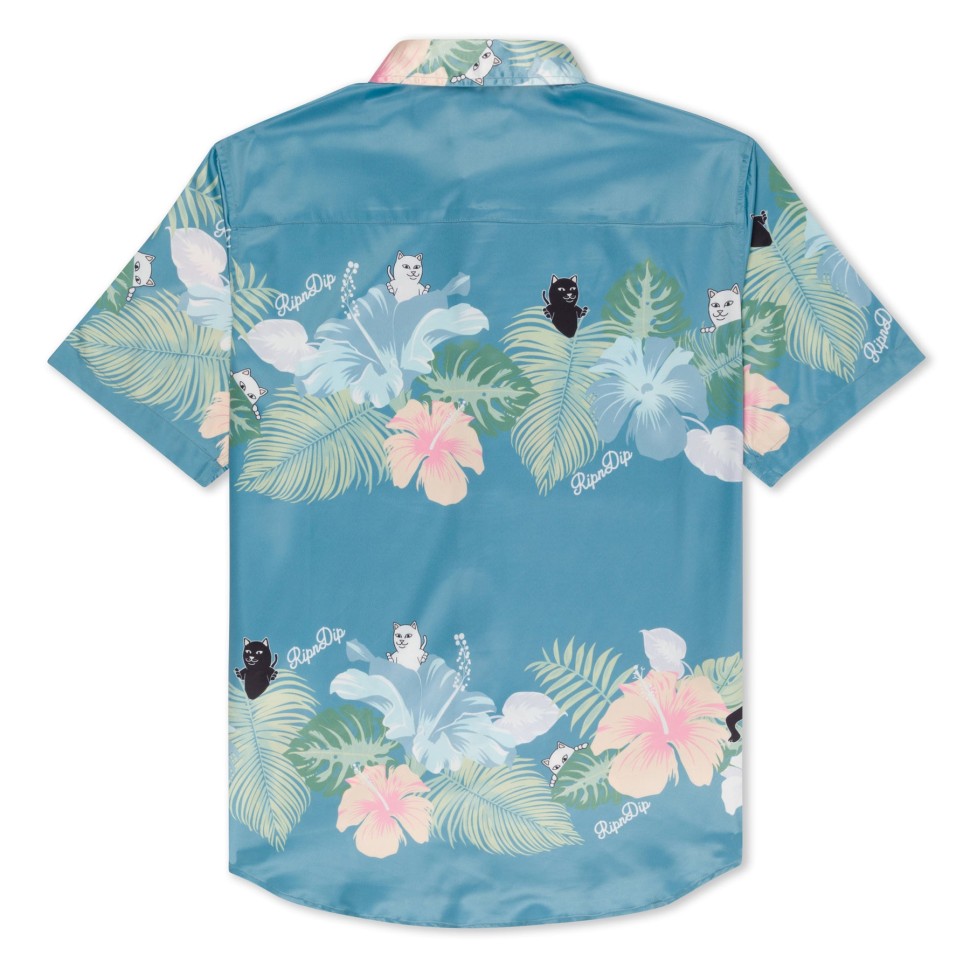 Рубашка RIPNDIP Pablo Button Up Blue фото 2