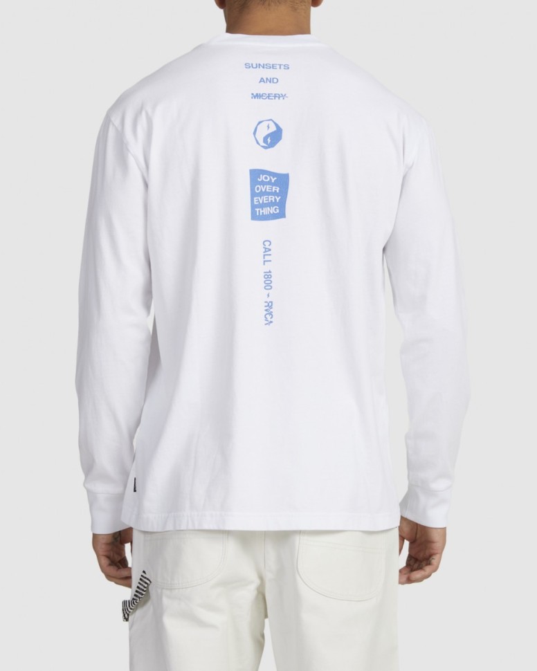 Лонгслив RVCA Call Rvca Ls Tee White фото 2