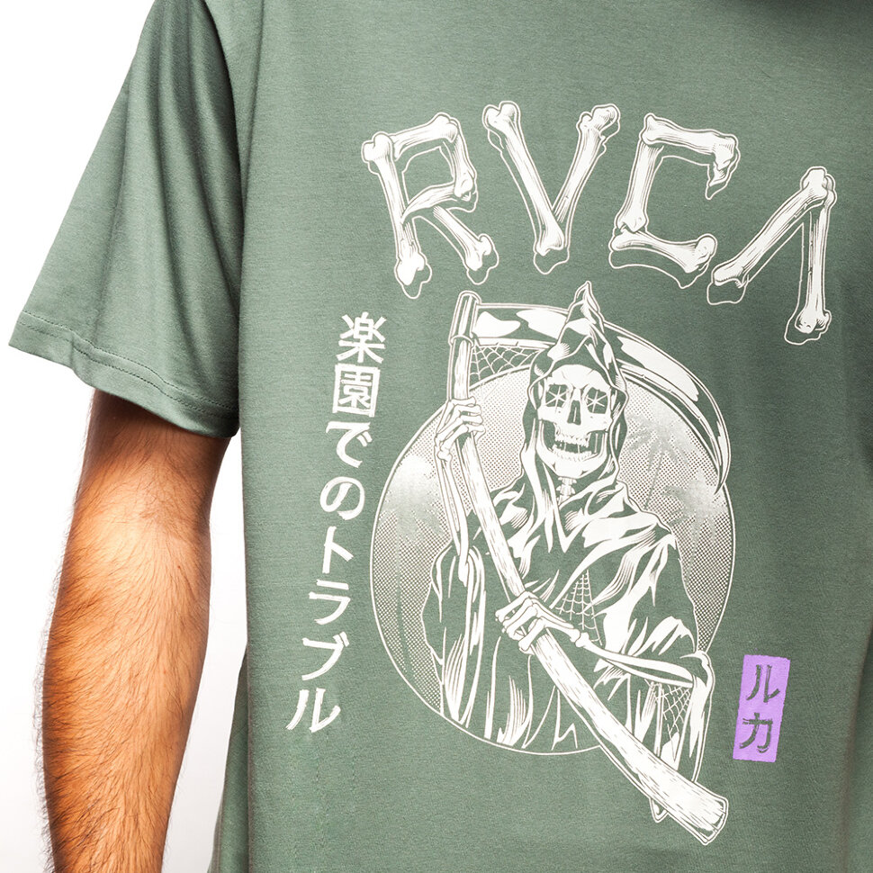 фото Футболка rvca trouble in paradize balsam green 2021