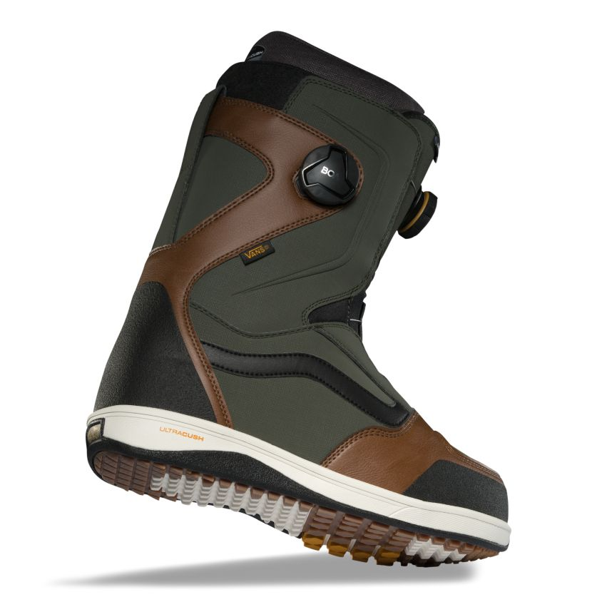 фото Ботинки для сноуборда мужские vans mn aura pro green/brown