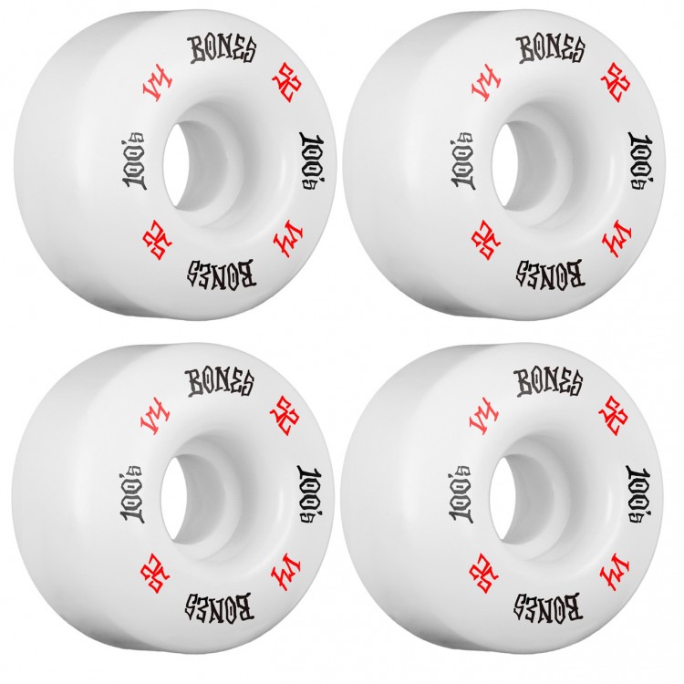 Колеса для скейтборда BONES Bones 100S V4 White 52мм 2020, фото 1