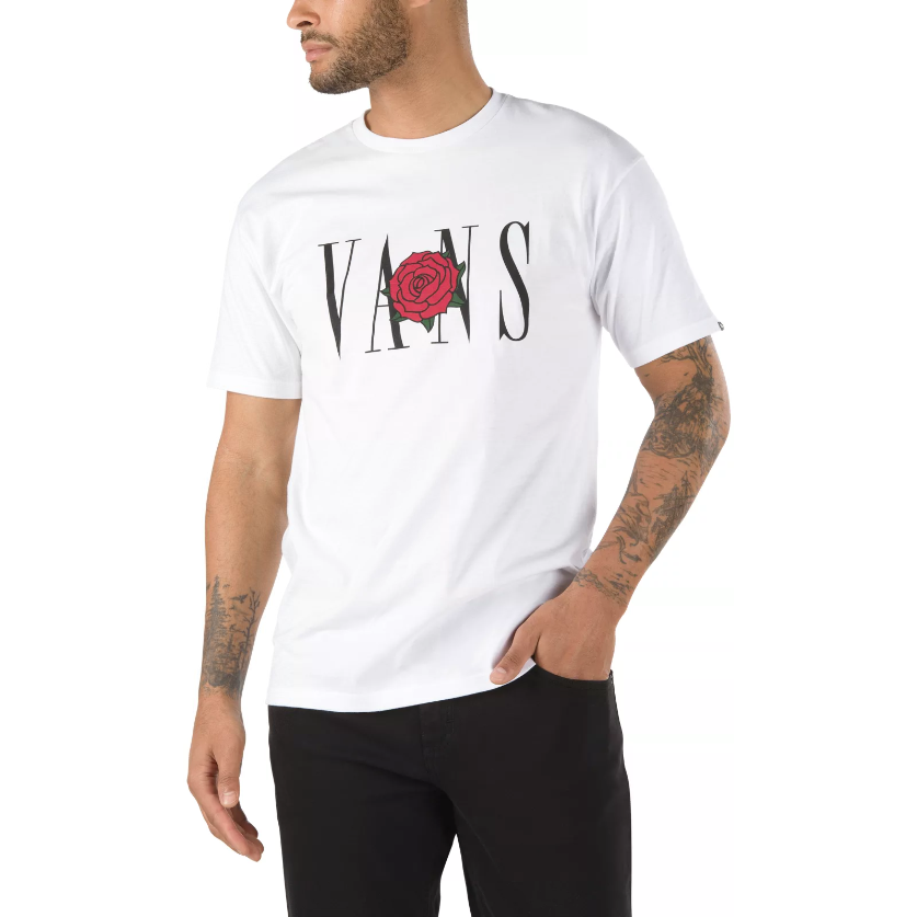 Хлопковая футболка с принтом VANS Mn Kw Classic Rose S White 2021
