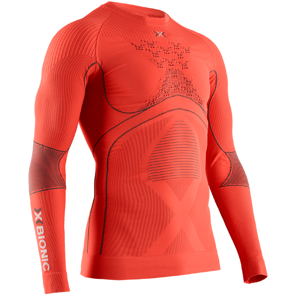 Термокофта мужская X-BIONIC Energy Accumulator 4.0 Shirt Round Neck Lg Sl Sunset Orange/Anthracite 2021