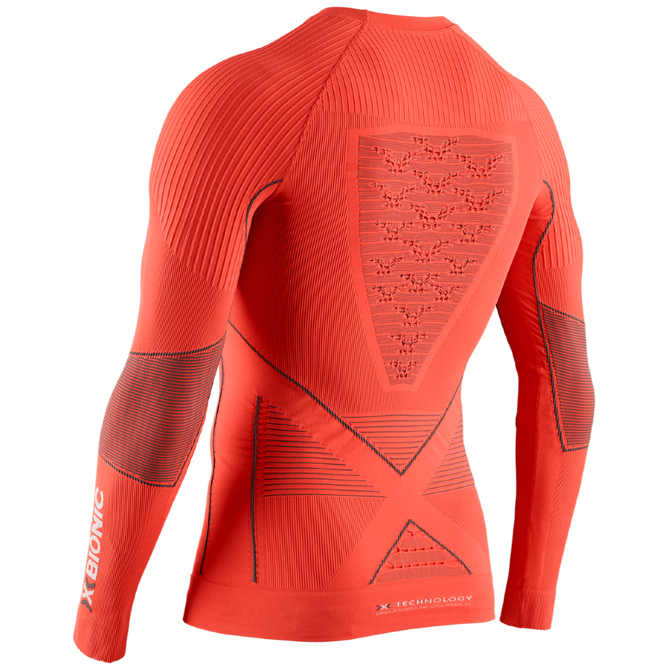 Термокофта мужская X-BIONIC Energy Accumulator 4.0 Shirt Round Neck Lg Sl Sunset Orange/Anthracite 2021 фото 2